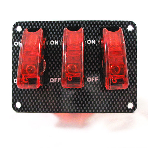 Car Toggle Switch with Red LED Indicator (DC 12V / Vehicle DIY) 